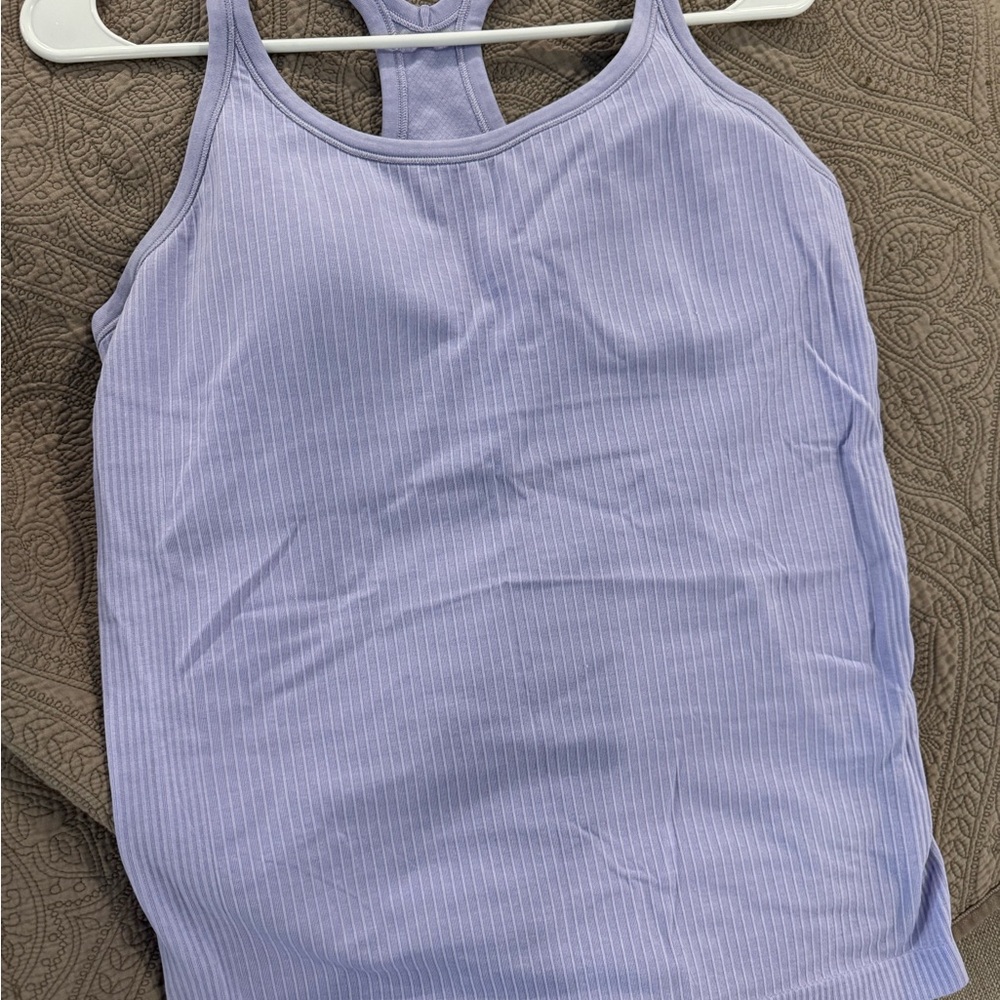 Women's Lavender Tank Top Lululemon Ribbed Racerback tank